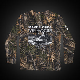 Camo Long Sleeve Shirt — "Make Florida Wild Again" Outdoor Hunting Tee - Bobby Williams