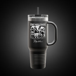 40oz Insulated Travel Mug — "Cows Not Condos" Bobby Williams