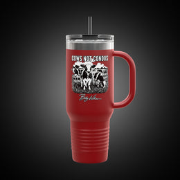 40oz Insulated Travel Mug — "Cows Not Condos" Bobby Williams