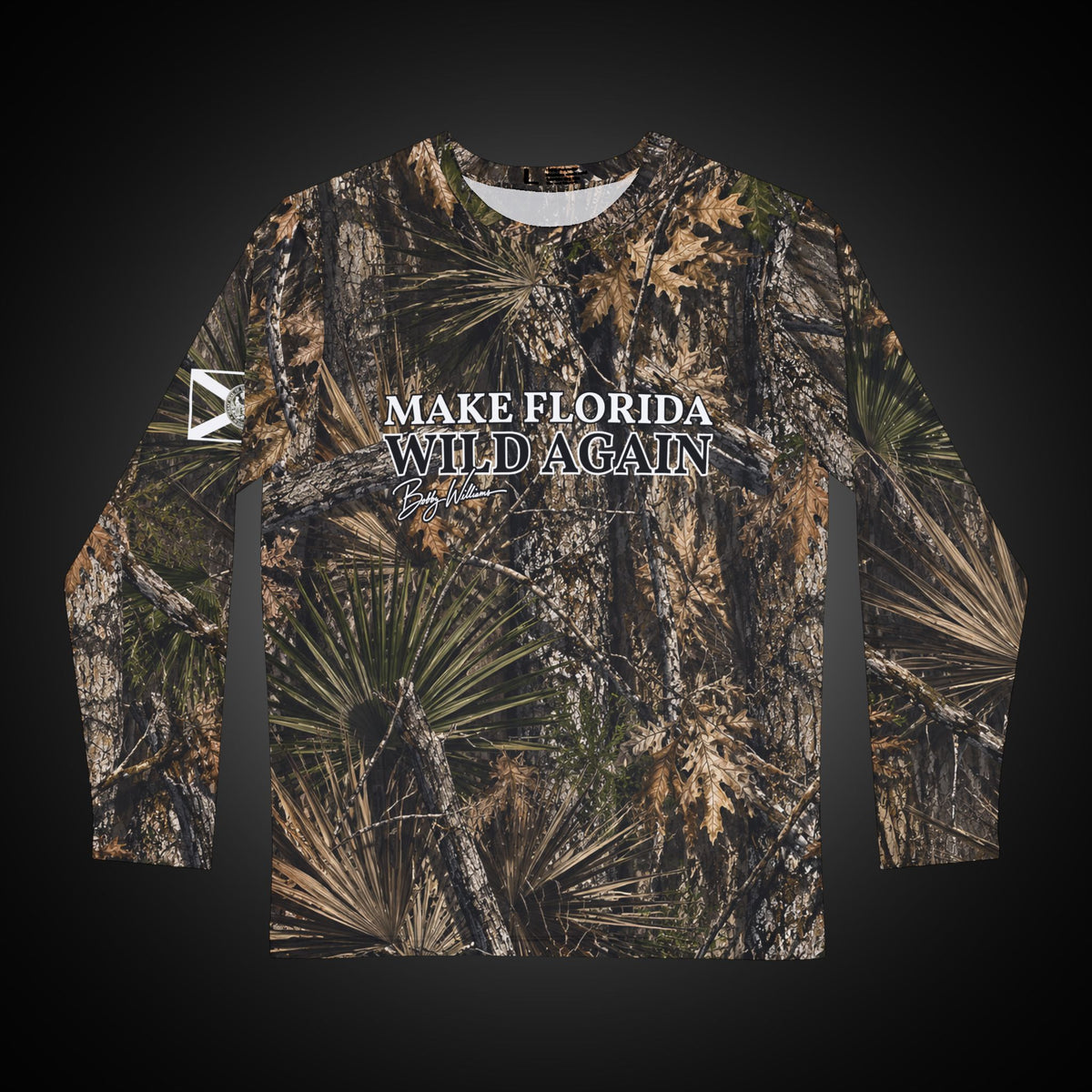 Camo Long Sleeve Shirt — "Make Florida Wild Again" Outdoor Hunting Tee - Bobby Williams