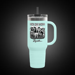 40oz Insulated Travel Mug — "Cows Not Condos" Bobby Williams