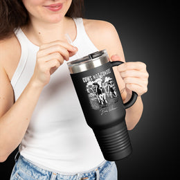 40oz Insulated Travel Mug — "Cows Not Condos" Bobby Williams